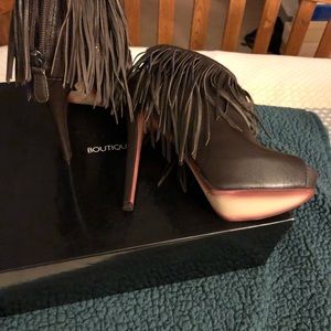 Fringe booties